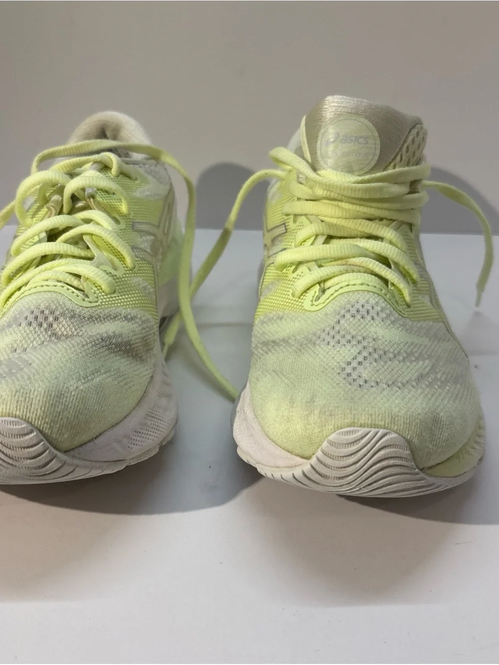 Asics Women's Running Shoe - Light Yellow and Cream size 7.5